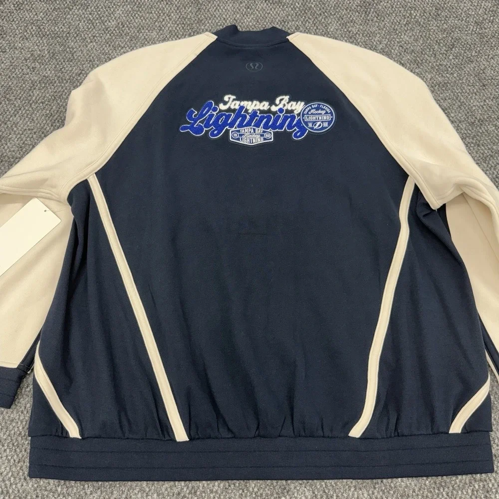 $200 Lululemon x Tampa Bay Lightning XL/XXL Oversized Snap Varsity NHL Jacket